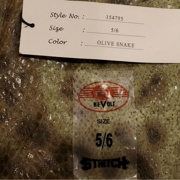 Revolt Jeans Green Snake Skin Bootcut Pants 5/6 - Picture 7 of 7